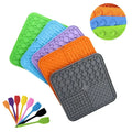 Tapis de léchage en silicone de plusieurs couleurs