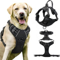 Harnais anti-traction rembourré, gilet de traction pour chien avec bandes réfléchissantes